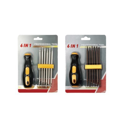 6 viename magnetinis rankinio įrankio atsuktuvas